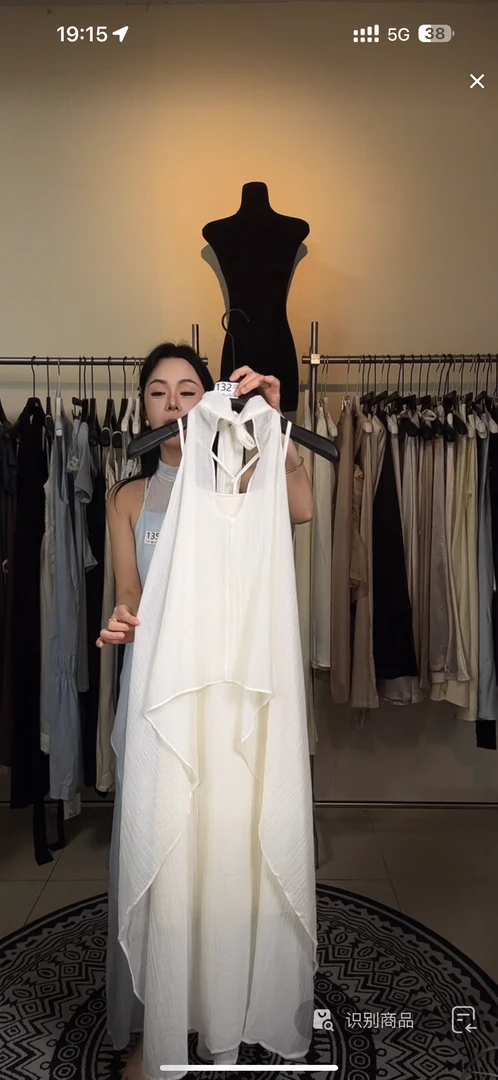 「SGS」不规则披肩连衣裙两件套