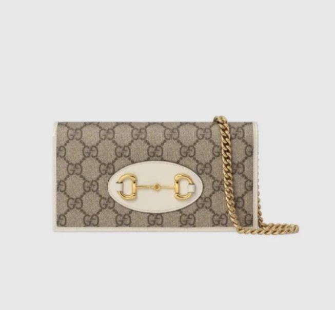 95新 GUCCI/古驰 95新 古驰/Gucci 马衔扣1955系列链带钱包