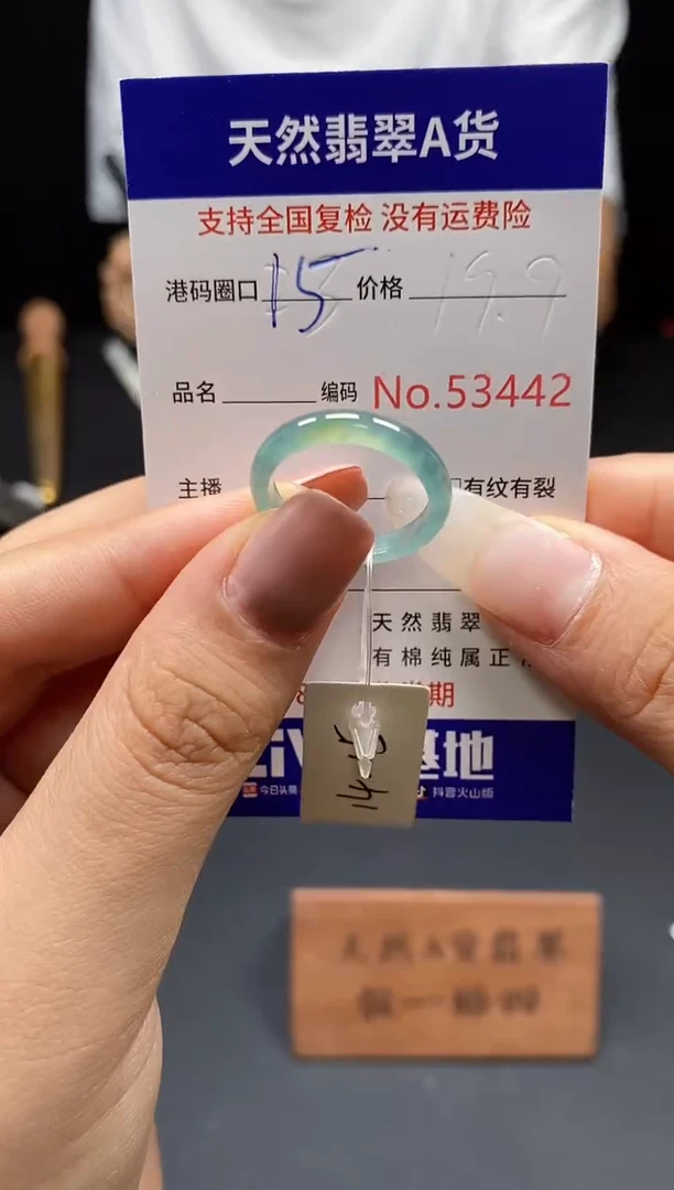翡翠戒指未镶嵌天然翡翠戒圈3442