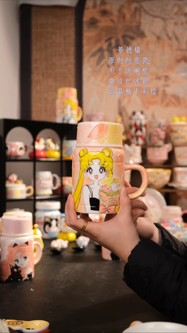 摆件陶旺的可以陶瓷手工手绘设计师款