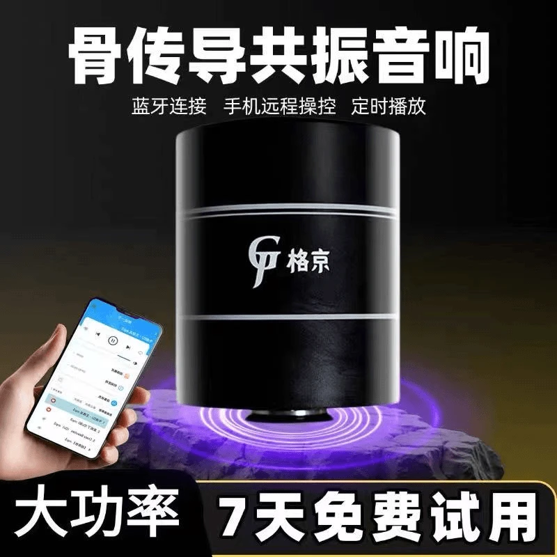 格京艾美猛骨传导丁对牙共振音响带远程APP控制桌面蓝牙重低音G2