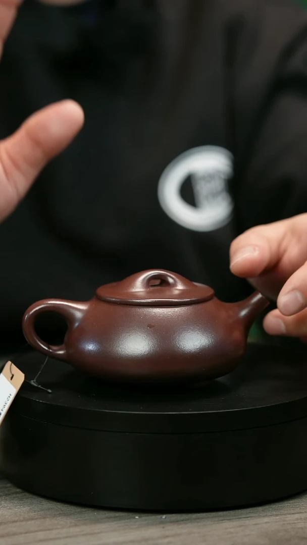 茶壶紫砂情***生H2394光素石瓢