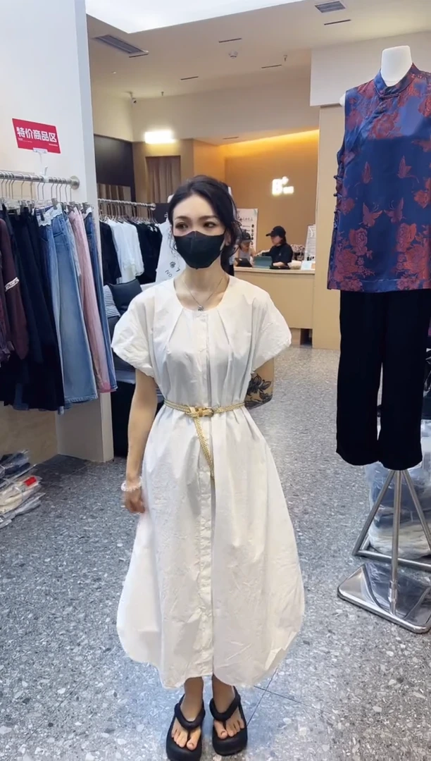 张小张小龙专属连衣裙226 白色