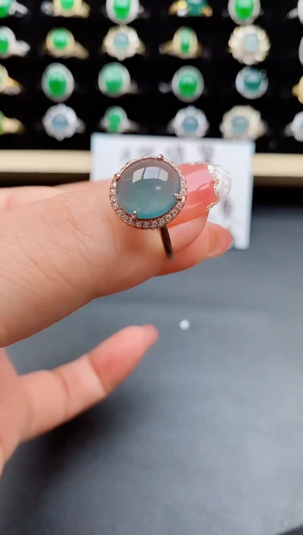 【闪购商品】翡翠戒指银S925镶嵌1111