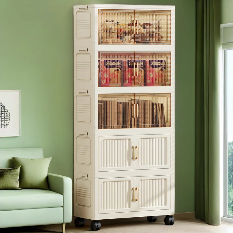 【拍四发五】60柜子D3客厅多层柜日用折叠式家用多层储物柜免安装