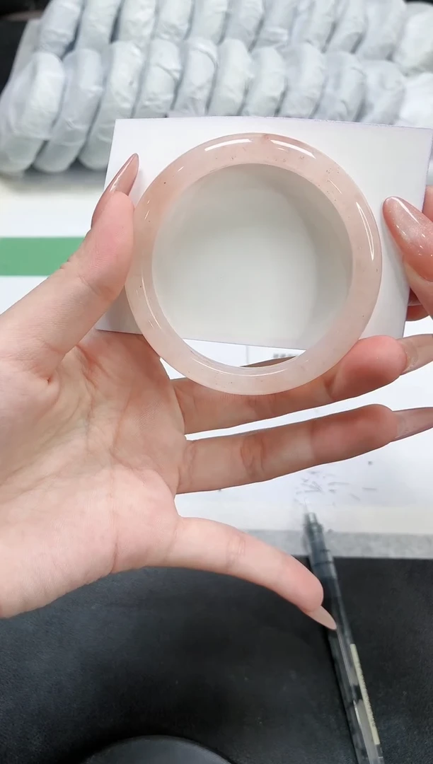 石英质玉手镯未镶嵌413-55.8桃花