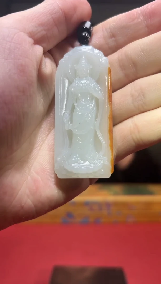 未镶嵌和田玉挂件乐姐（观音）24