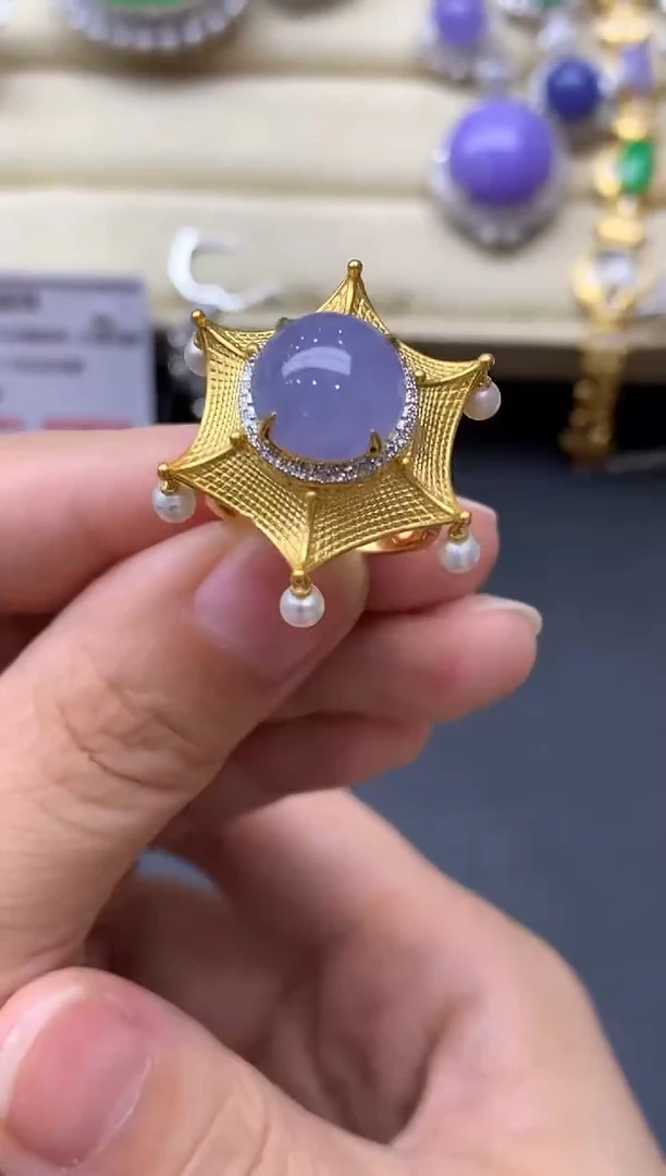 翡翠戒指18K金镶嵌516-中国好珍宝