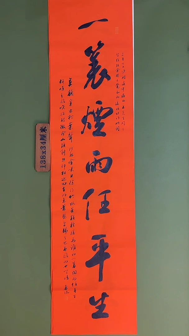 书法书法 张若鸿 尺寸138cm*34cm
