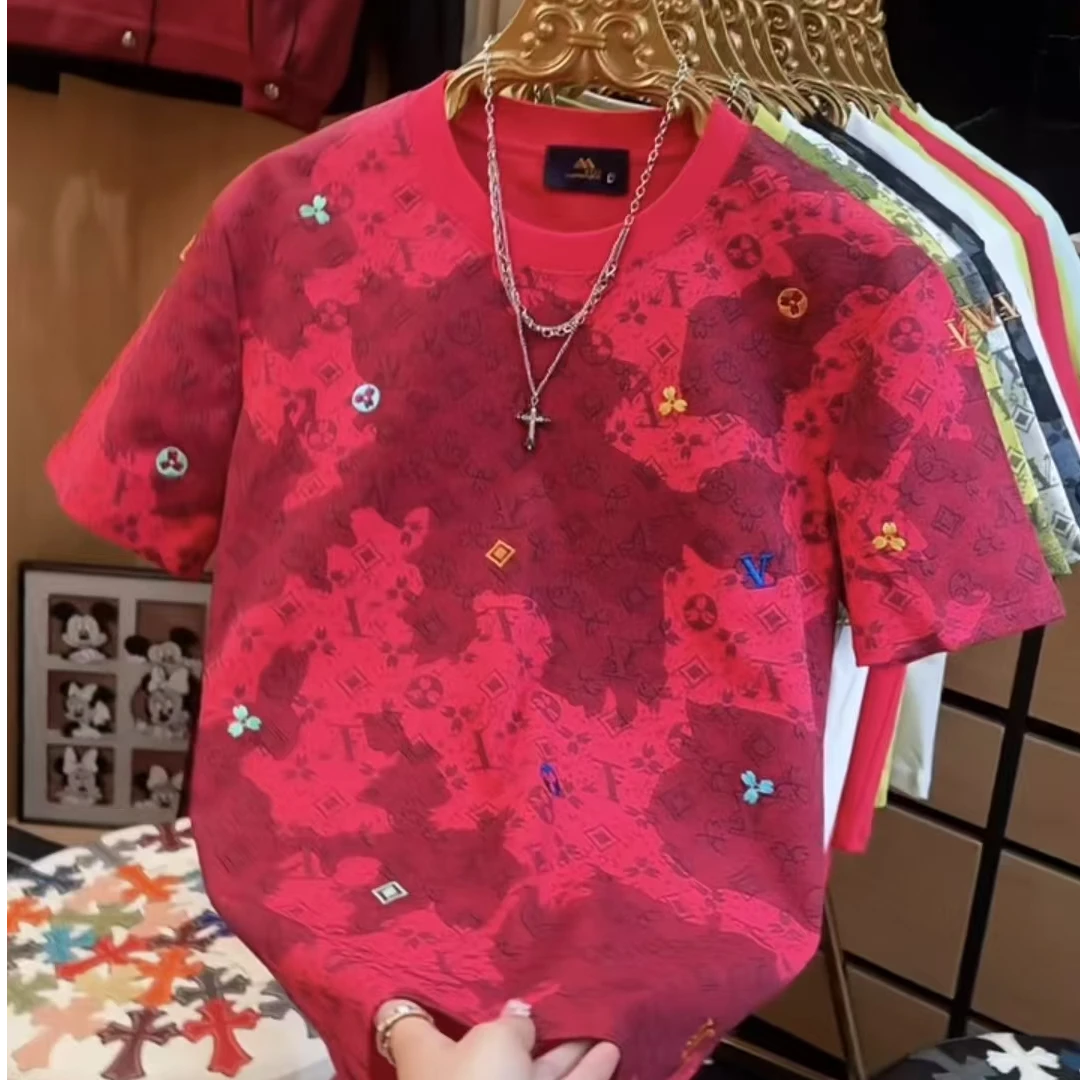 聪哥推荐，新款圆领提花半袖130