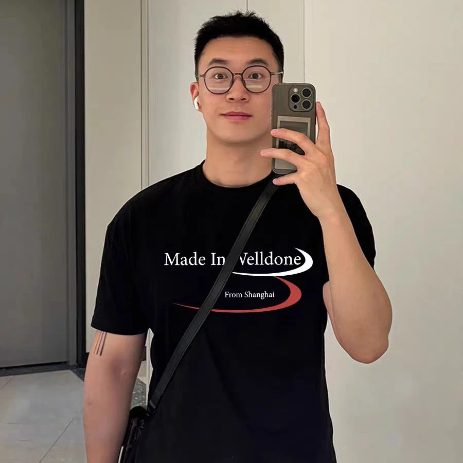 2025男士大码短袖T恤纯棉夏季宽松圆领上衣潮流体恤休闲青年C