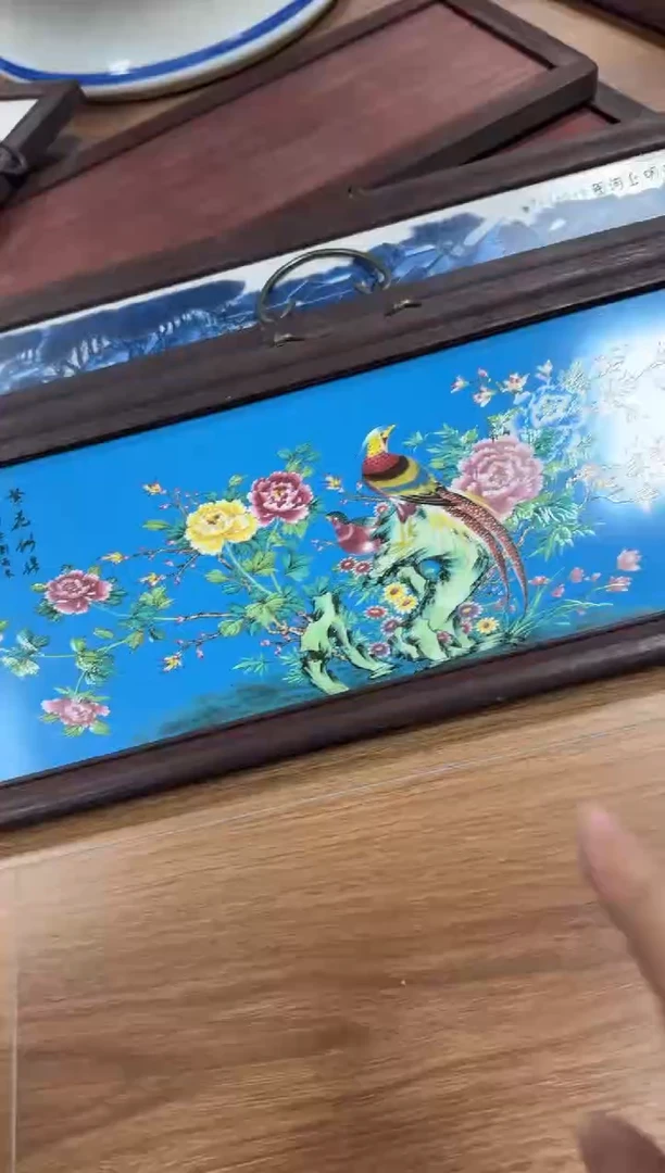 陶瓷瓷板画摆件777