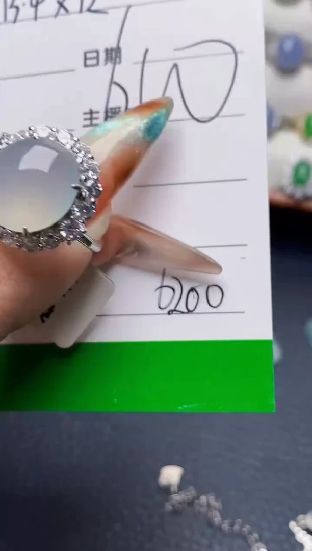 银S925镶嵌戒指翡翠6200