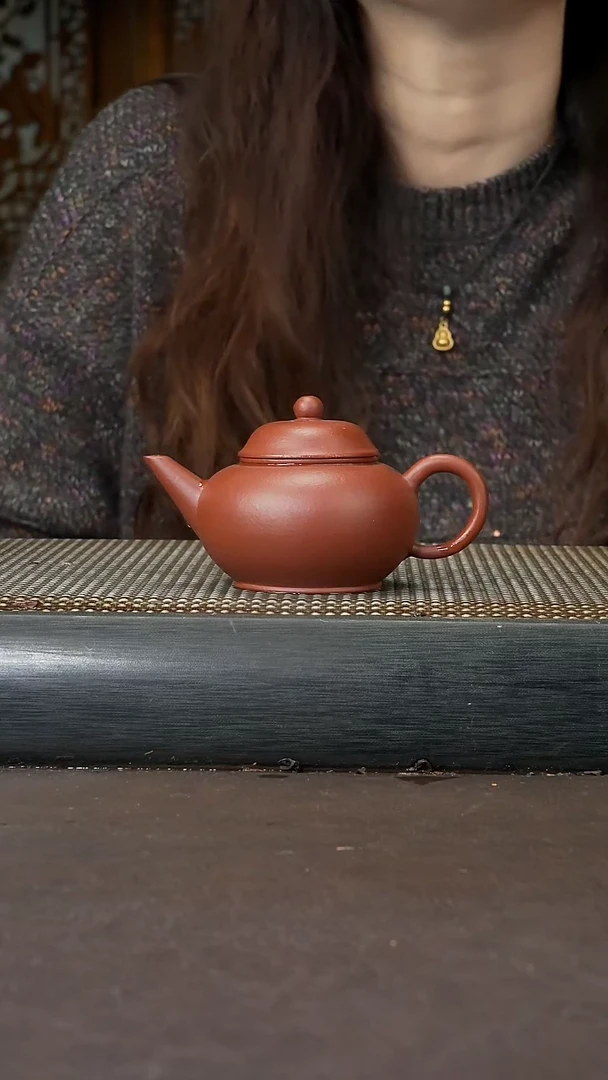 【闪购商品】紫砂茶壶小煤窑朱泥 钢帽水平140cc 058