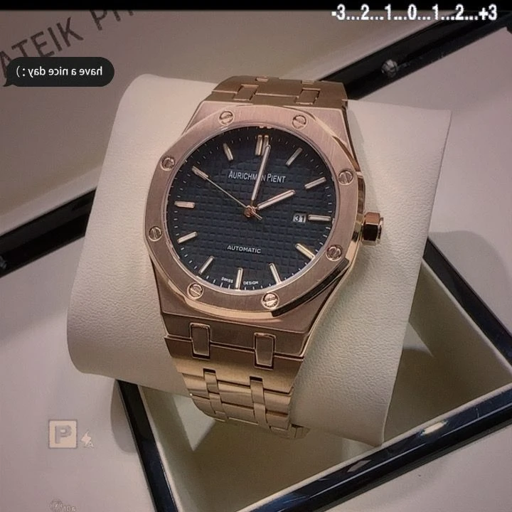 全新/AURICHMAN PIENT/橡树玫金多功能/40mm/全自动机械男表J