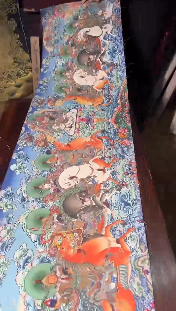 卷轴画卷轴画帅帅唐卡tk