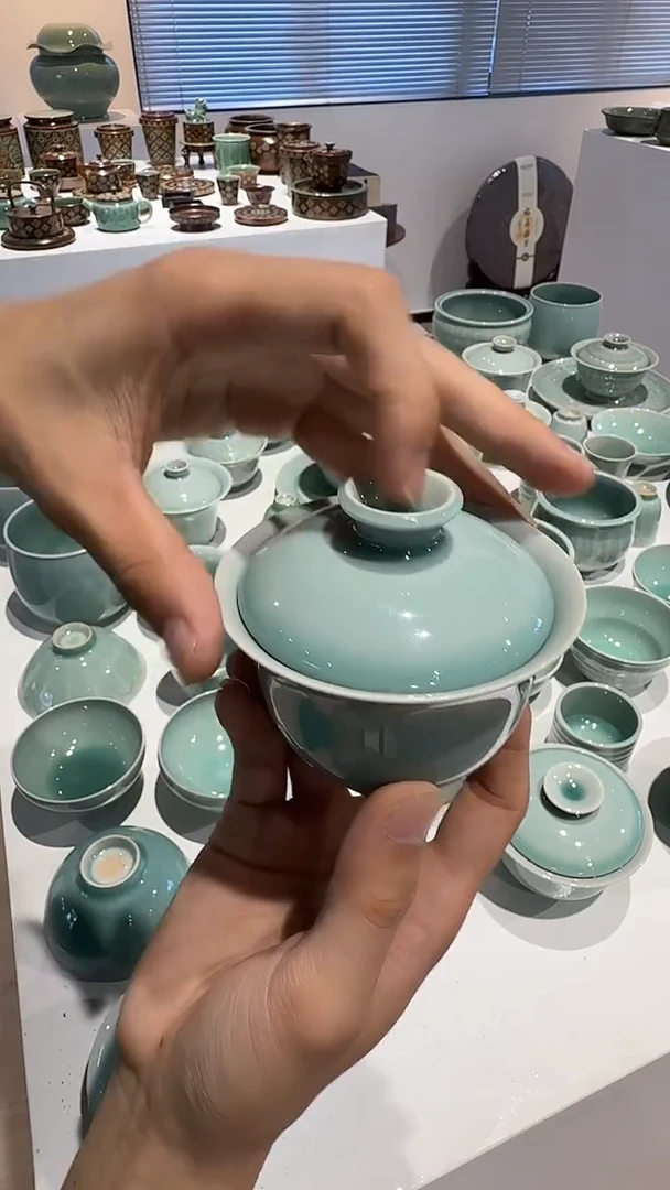 青瓷手工茶器包邮