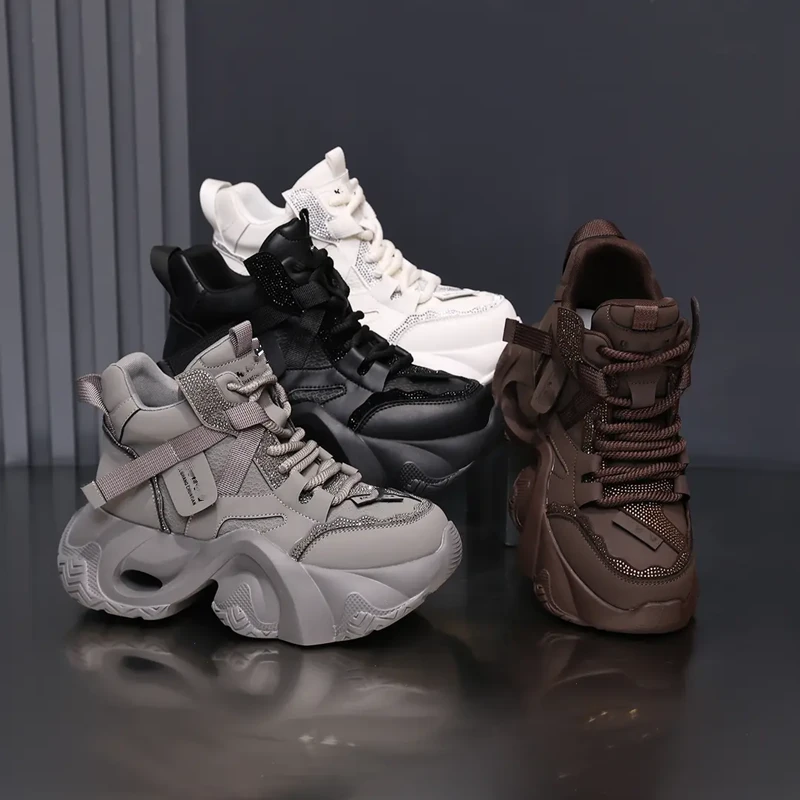 2025秋冬新款松糕厚底女鞋新款百搭运动休闲鞋时尚网红老爹鞋ins