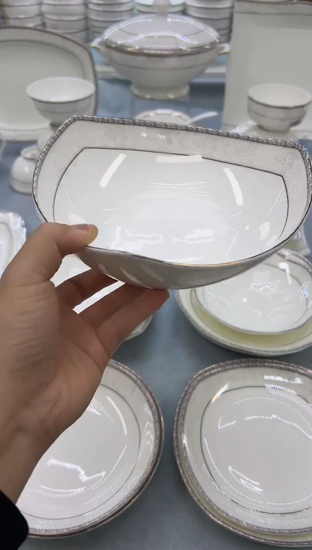 骨瓷玲珑8三角1个6三角1个