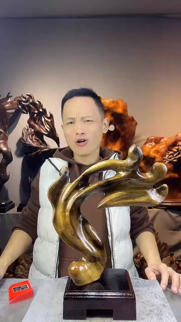 金丝楠大**鹰小叶桢楠随行摆件17