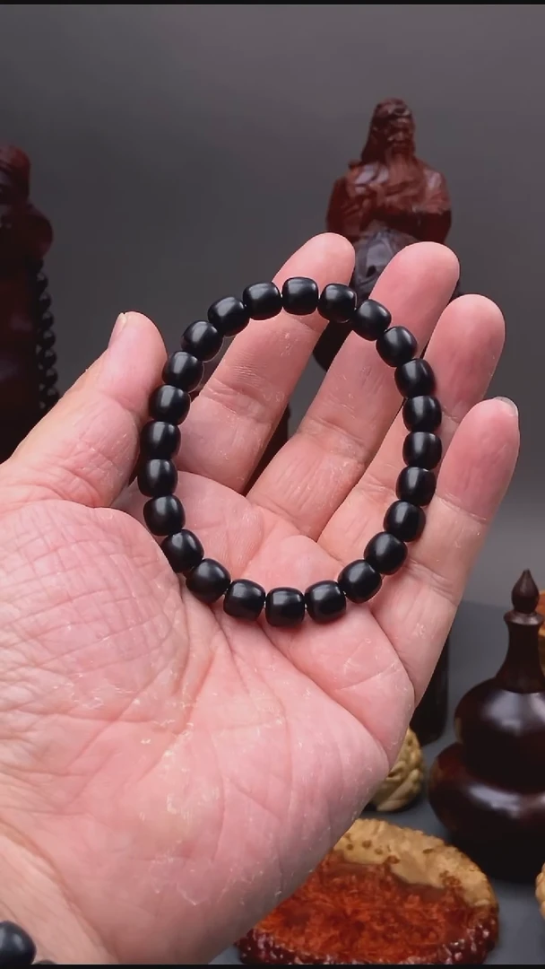 乌木类海南乌木8x9mm手串