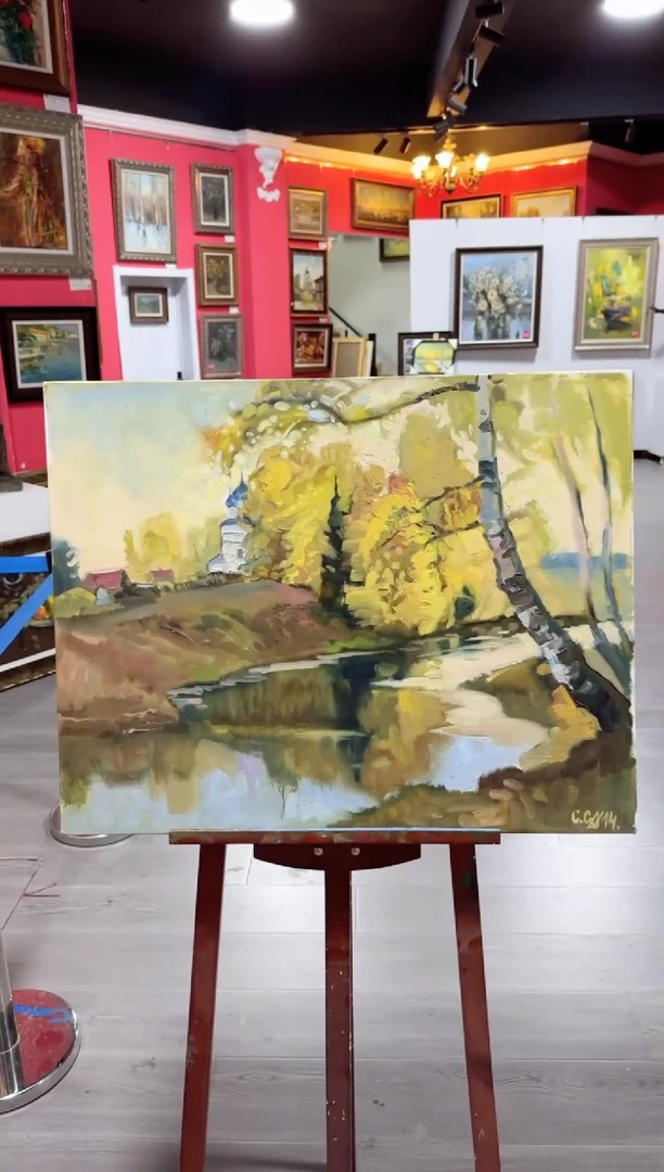 俄罗斯手绘油画作品《 风景》50*70