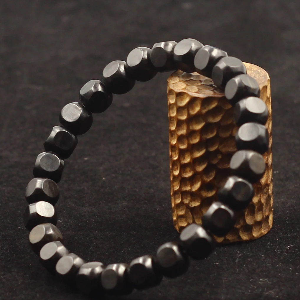 [璞滙文创]海南乌木精品精工方糖8mm手串高抛光无油无胶无腊