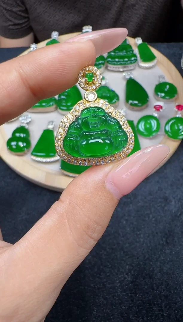 未镶嵌定制翡翠翡翠吊坠23