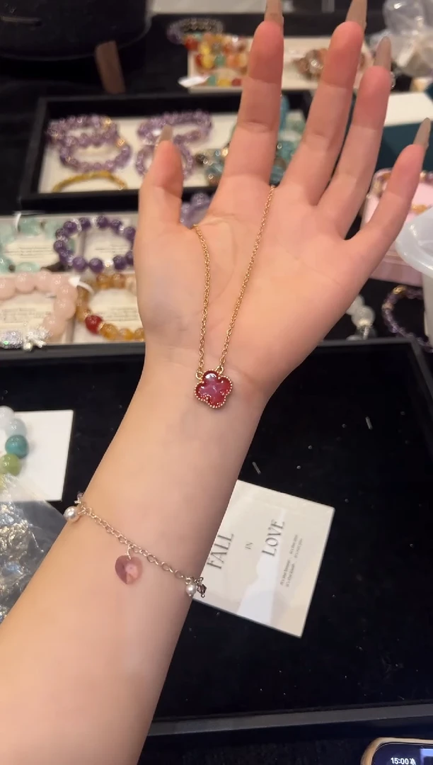 未镶嵌手链水晶五花设计款项链