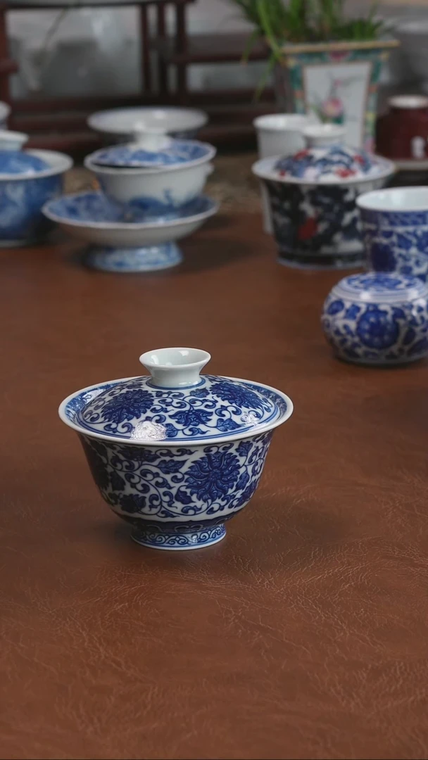 景德镇高端茶器小*子墨奈手绘陶瓷茶器左右