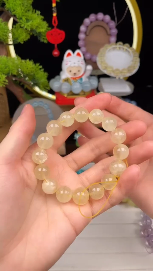 未镶嵌手链水晶黄水素圈