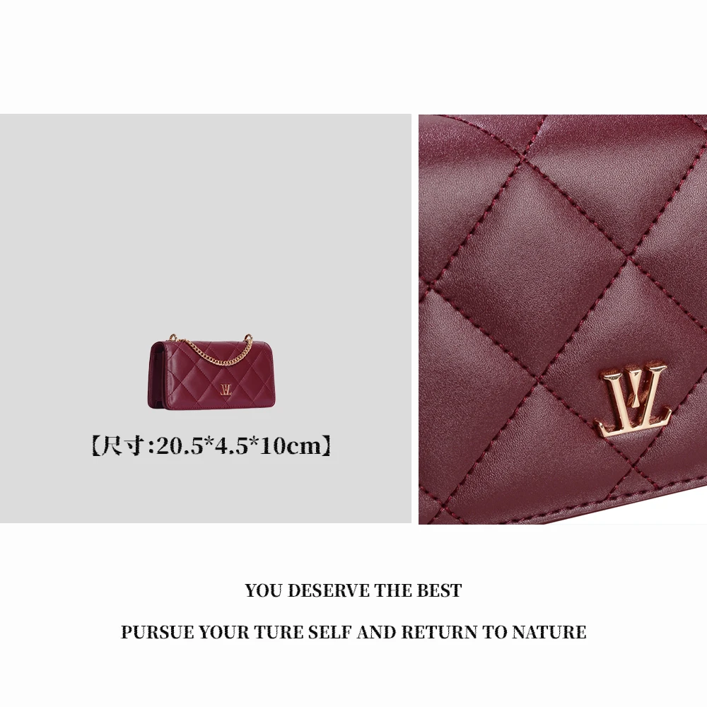 【特特甄选】GQ-1886-安可拉红经典潮流时尚通勤斜跨秋冬轻奢