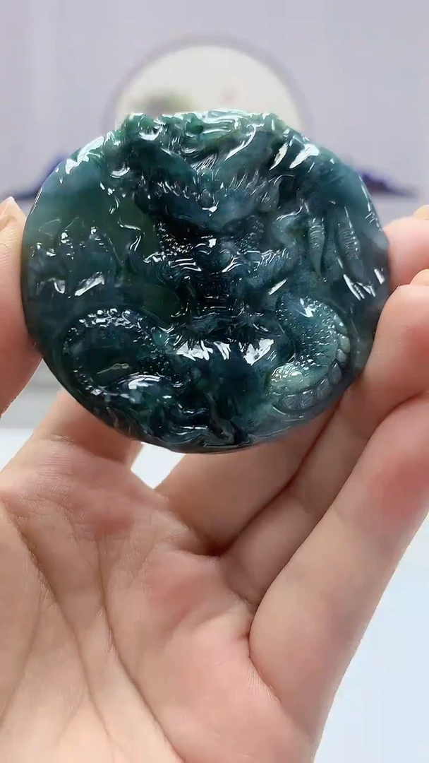 【闪购商品】翡翠颈饰未镶嵌4902ms-jj193龙牌