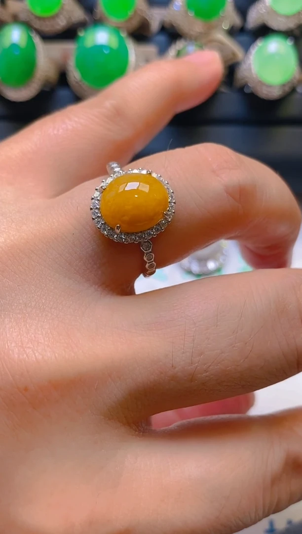 【闪购商品】翡翠耳饰银S925镶嵌天然A货翡翠1