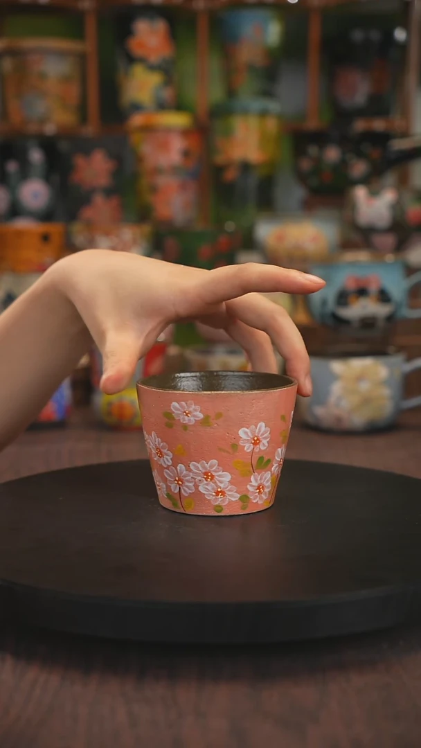 紫砂油画手绘釉下彩