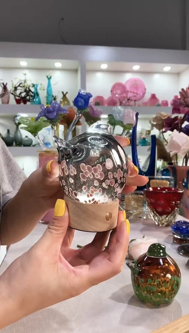 慕忆家手作琉璃花瓶紫