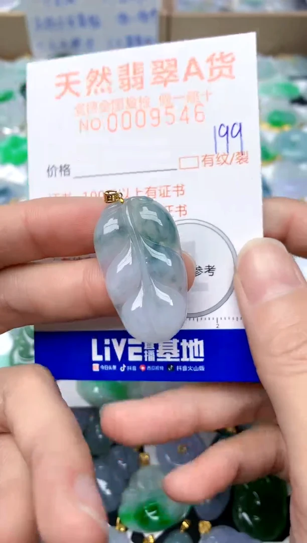 【闪购商品】翡翠颈饰18K金镶嵌199天然A货翡翠