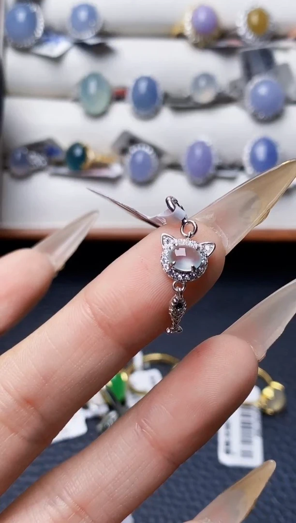 银S925镶嵌戒指翡翠2950