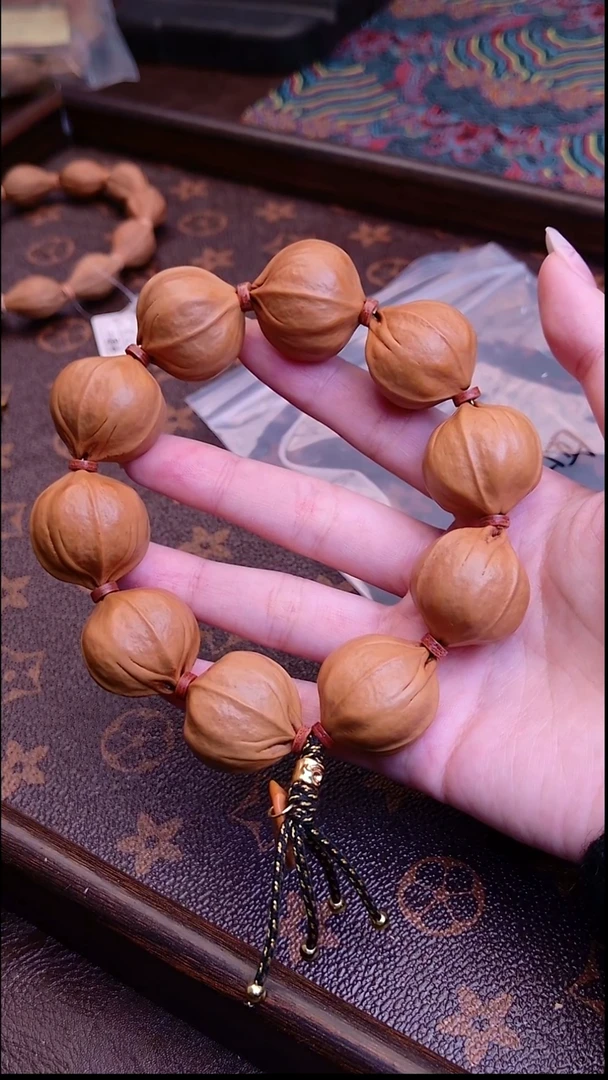 手串橄榄核2525精挑梅林铁核正四花头货-带配套盘玩工具