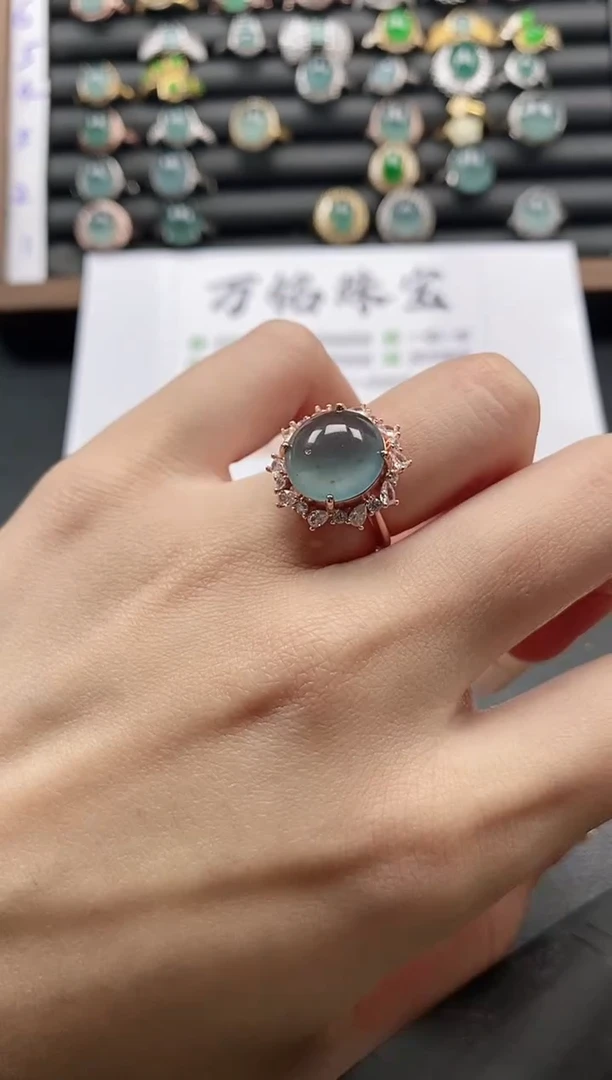 银S925镶嵌戒指翡翠515141