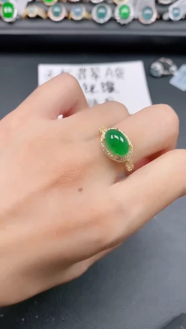 银S925镶嵌戒指翡翠1111
