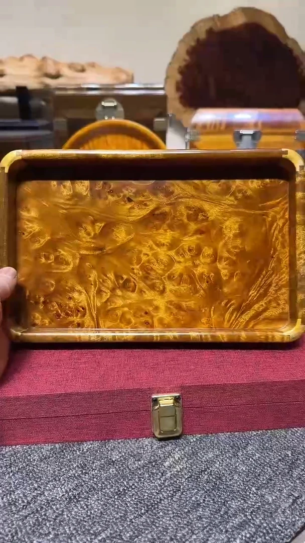 帝王之木：满留疤文承盘 长27宽17高3cm