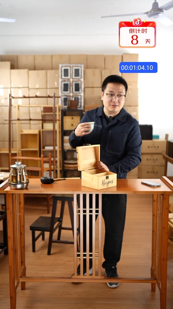 木（非红木类）2格抽屉盒子