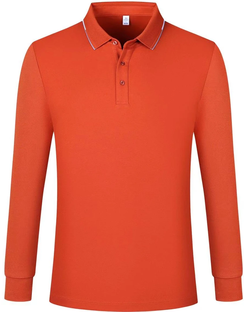 2509百搭男士长袖休闲T恤翻领秋冬季高端时尚蚕丝棉POLO