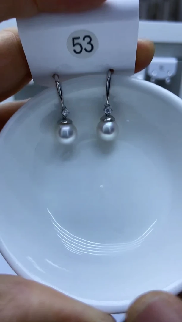 银S925镶嵌耳饰海水珍珠53