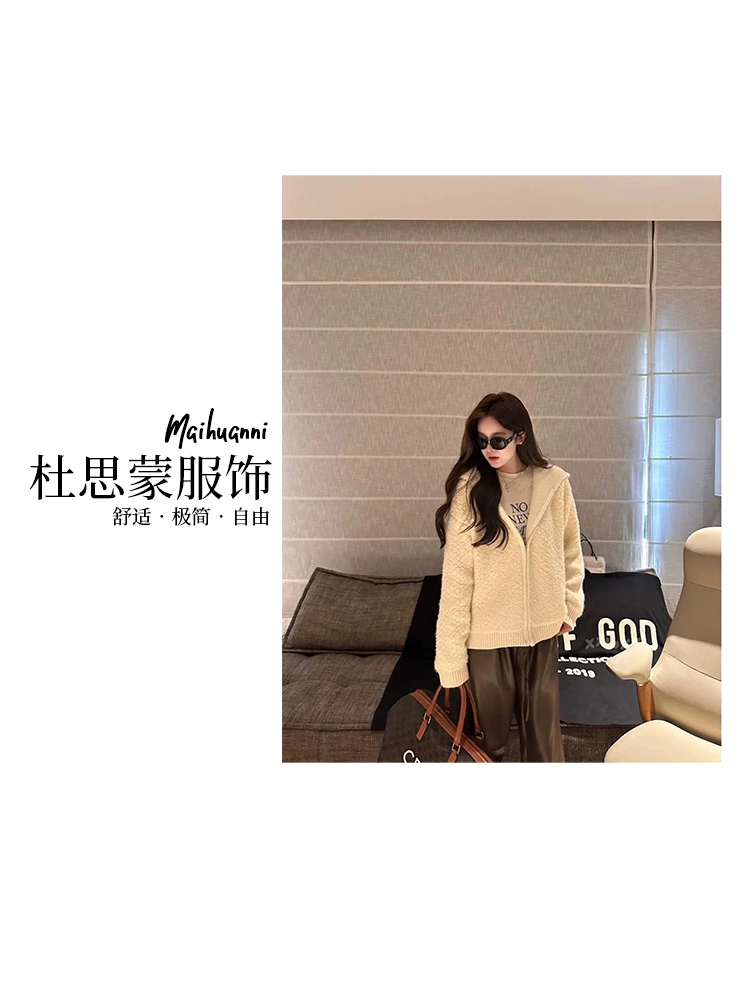 (杜思蒙服饰)1729-“百搭单品”韩系休闲时尚舒适极简连帽外套