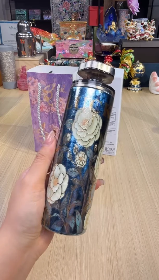 120造闵集 香水杯【繁花系列】180ML（蓝色山茶花）