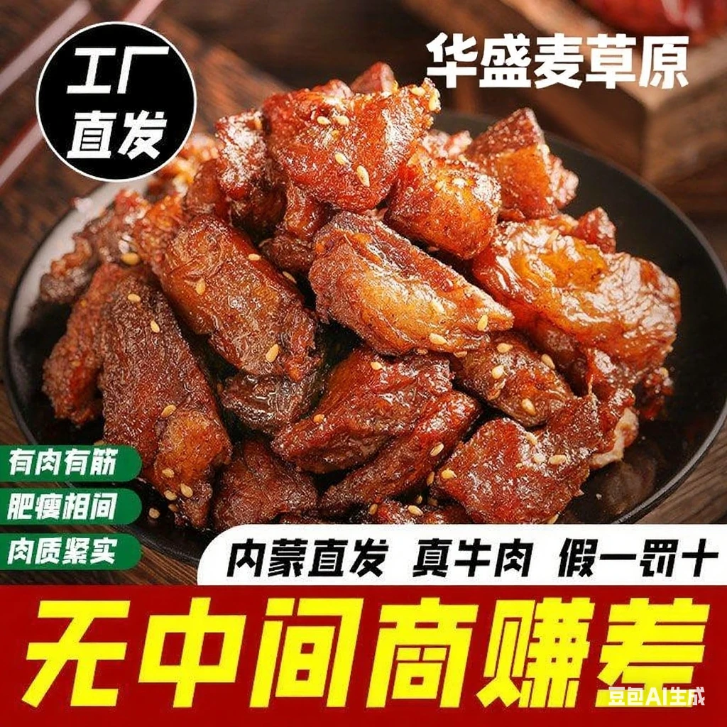 【牧上草原特产美食】内蒙古风干牛肉牛筋肉