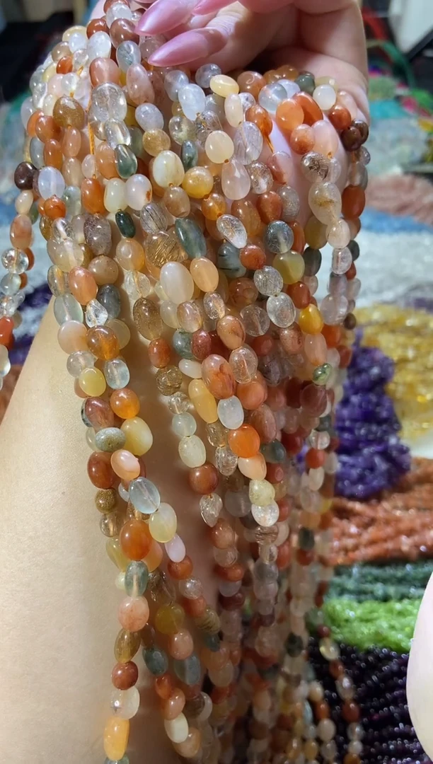 水晶珠宝半成品未镶嵌彩兔毛