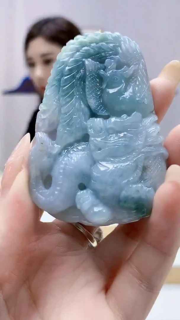 未镶嵌定制翡翠4829DD-毛货挂件116